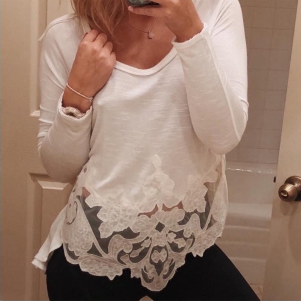 Boho Free People That’s Amore Long Sleeve Blouse. XS. NWT. - Picture 6 of 16